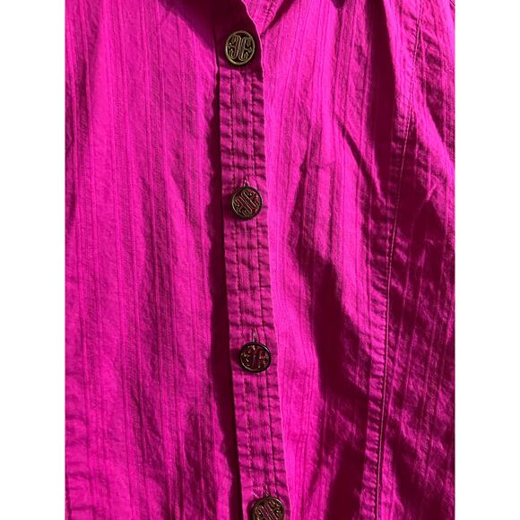 Chico’s | Fuchsia Long Sleeve Button Down Shirt - Picture 4 of 7